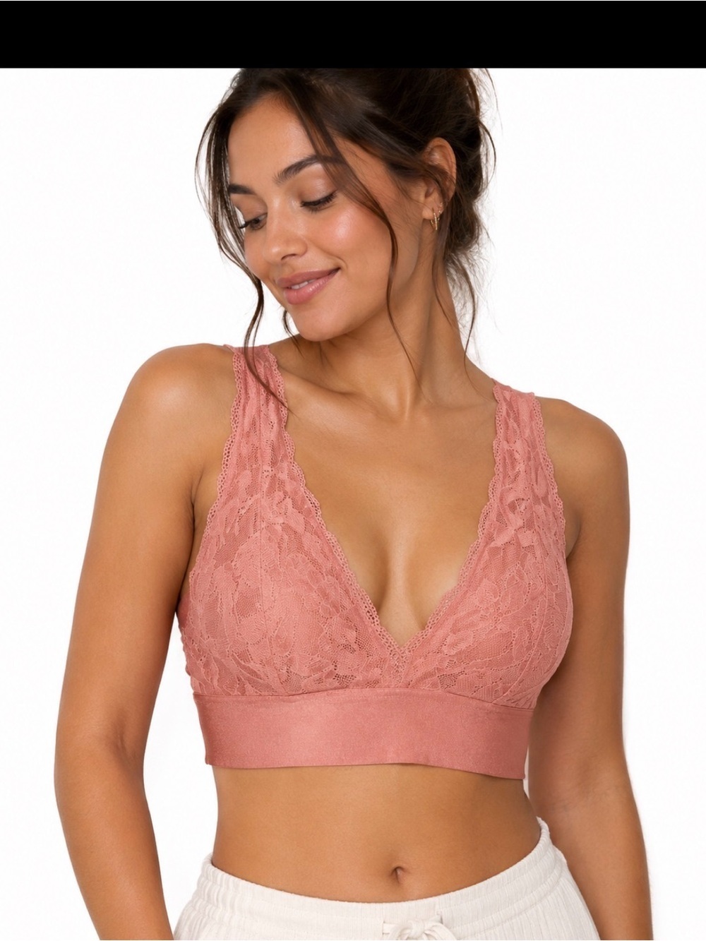 Victoria's Secret unpadded Lace Bralette in Peach/rose - Women Intimates SZ SM